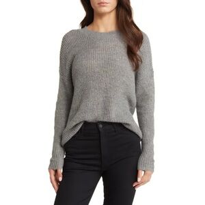 Grey Crew Neck Knitted Sweater Nordstrom Rubbish